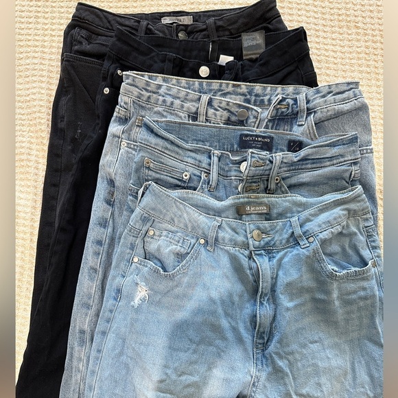 mix bundle Denim - Bundle Women's Jeans Collection - set of 5 Black and Blue bundle